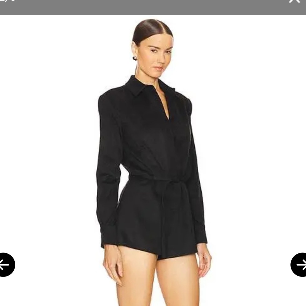 Alexis New w/tags faux suede Black Romper. Size XXS